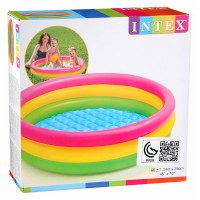 Бассейн надувной Intex Радуга 114х25 см, 136 л